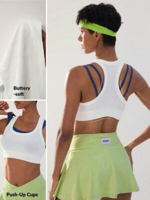 Women’s Summer Hemmed Cropped Athletic Tank Top For Daily Workout,Tennis Outfit Women